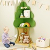 image:imageINFANS Tree Kids Bookshelf Wood 5Tier Corner Bookcase Baby Montessori Shelf Rack Childrens Bookcase Toy and Book Toddler Storage Organizer for Preschool Kids Room Playroom Boy Girls GiftTree