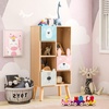 image:imageINFANS Tree Kids Bookshelf Wood 5Tier Corner Bookcase Baby Montessori Shelf Rack Childrens Bookcase Toy and Book Toddler Storage Organizer for Preschool Kids Room Playroom Boy Girls GiftBear Family