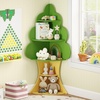 image:imageINFANS Tree Kids Bookshelf Wood 5Tier Corner Bookcase Baby Montessori Shelf Rack Childrens Bookcase Toy and Book Toddler Storage Organizer for Preschool Kids Room Playroom Boy Girls GiftTree