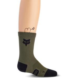 imageFox Racing Boys Youth 6quot Ranger Crew SockOlive Green