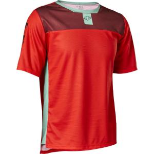 imageFox Racing Kids Youth Defend Short Sleeve Mountain Biking JerseyFluorescent Red