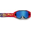imageFox Racing Vue Motocross Goggle STRAY BlackWhite  Clear LensDkay Blue  Spark Mirror Lens