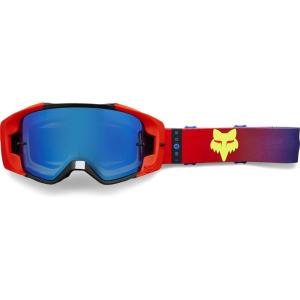 imageFox Racing Vue Motocross Goggle STRAY BlackWhite  Clear LensDkay Blue  Spark Mirror Lens