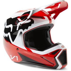 imageFox Racing V1 Motocross Helmet Matte Black XSmallLEED  Flo Red