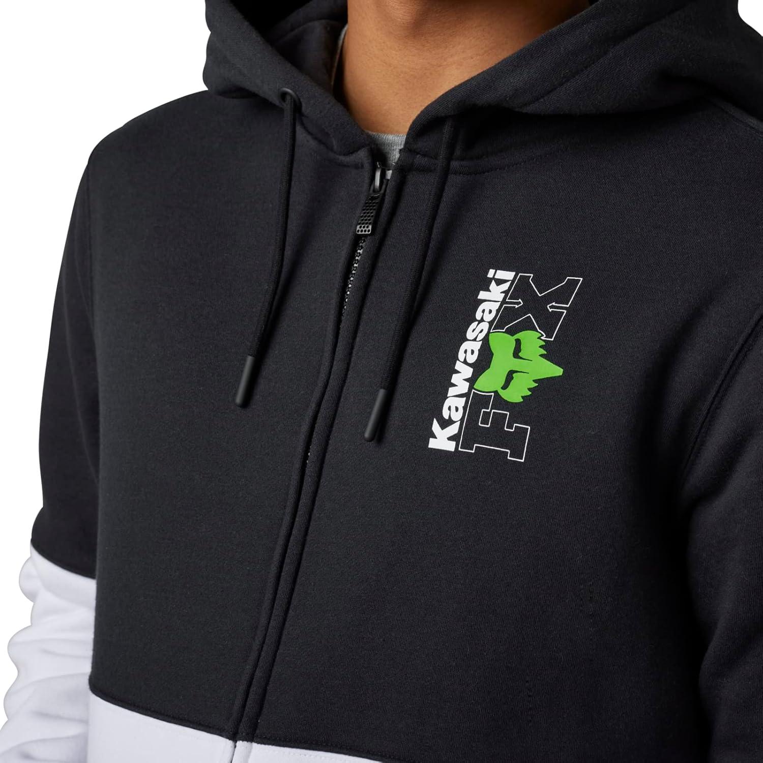 imageFox Racing Mens Fox X Honda Zip Fleece HoodieBlackWhite