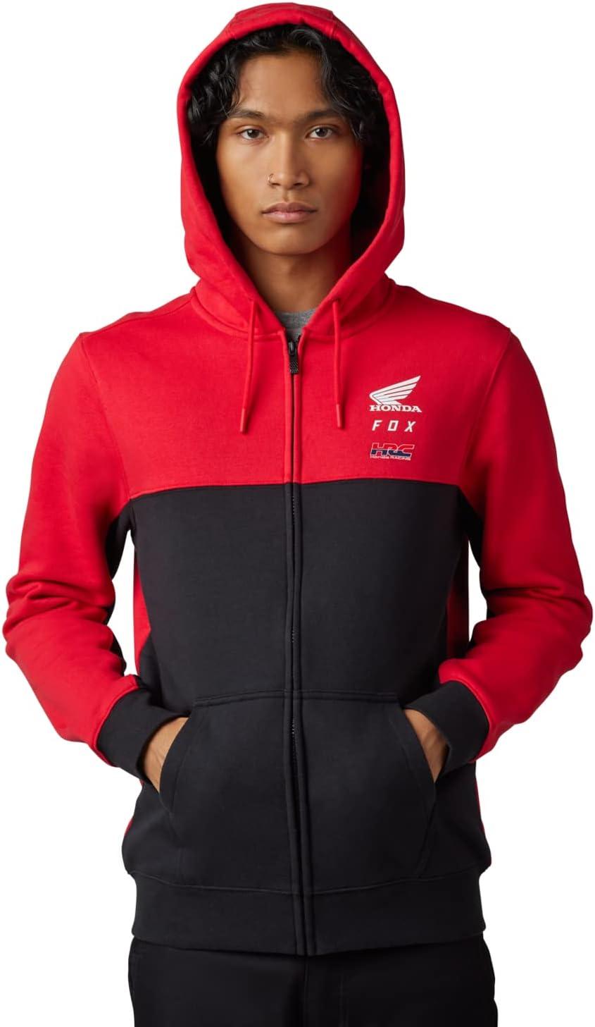 imageFox Racing Mens Fox X Honda Zip Fleece HoodieFlame Red
