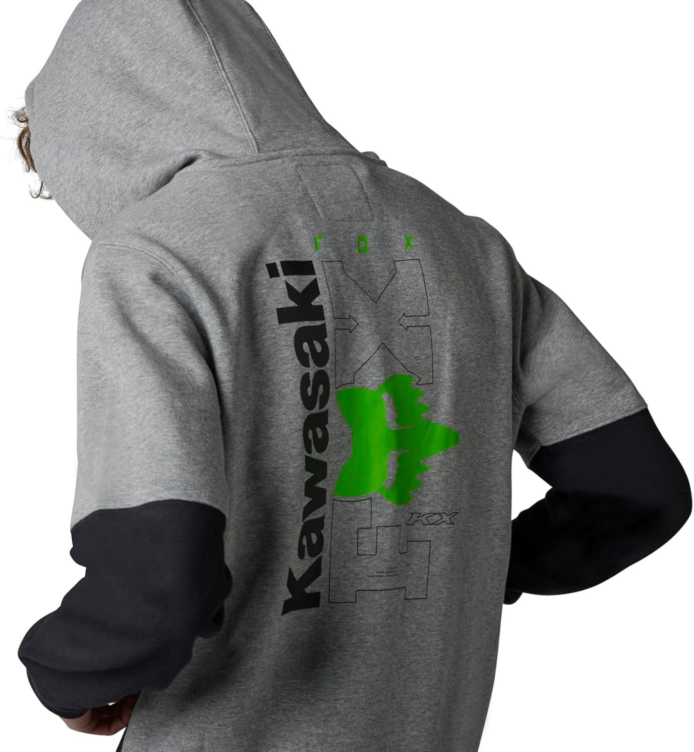 imageFox Racing Mens Fox X Honda Zip Fleece HoodieHeather Graphite