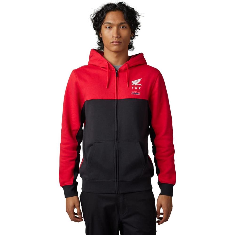 imageFox Racing Mens Fox X Honda Zip Fleece HoodieFlame Red