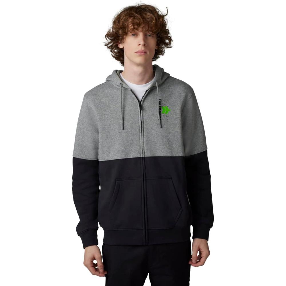 imageFox Racing Mens Fox X Honda Zip Fleece HoodieHeather Graphite