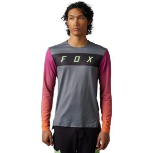 imageFox Racing Mens Flexair LS Mountain Bike JerseyArcadia  Pewter