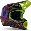 imageFox Racing Unisex V3 Motocross Dirt Bike HelmetFluorescent Yellow Throttle