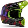 imageFox Racing Unisex V3 Motocross Dirt Bike HelmetFluorescent Yellow Throttle