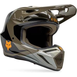 imageFox Racing Unisex V3 Motocross Dirt Bike HelmetBrownBlack Fade