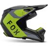 imageFox Racing Unisex V1 Motocross Dirt Bike HelmetGreyYellow Lean