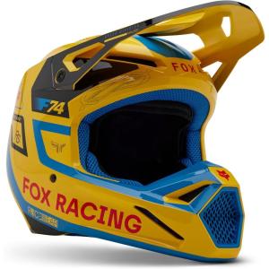 imageFox Racing Unisex V1 Motocross Dirt Bike HelmetPale Yellow Race Spec