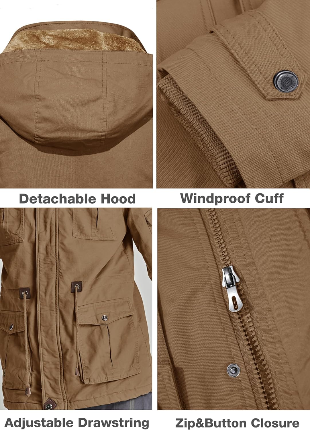 thumbnail image 2 of MAGCOMSEN Men's Winter Insulated Coat - Water Resistant Thermal Jacket With Fleece Lining 2 of 9