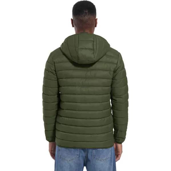 MAGCOMSEN Men's Lightweight Puffer Jacket Hooded Full Zip Water-Resistant Quilted Lined Winter Coats