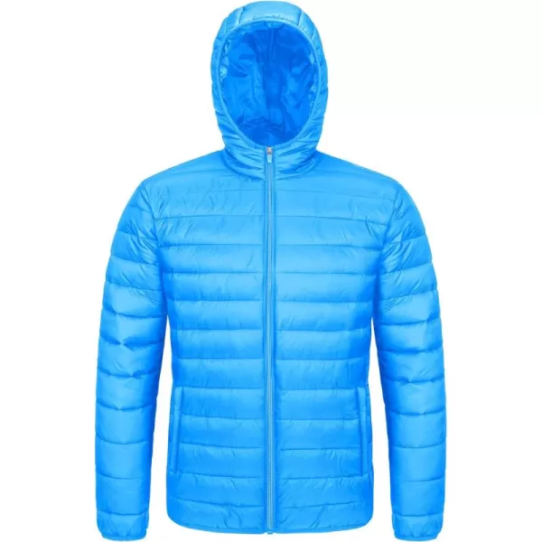 MAGCOMSEN Men's Lightweight Puffer Jacket Hooded Full Zip Water-Resistant Quilted Lined Winter Coats