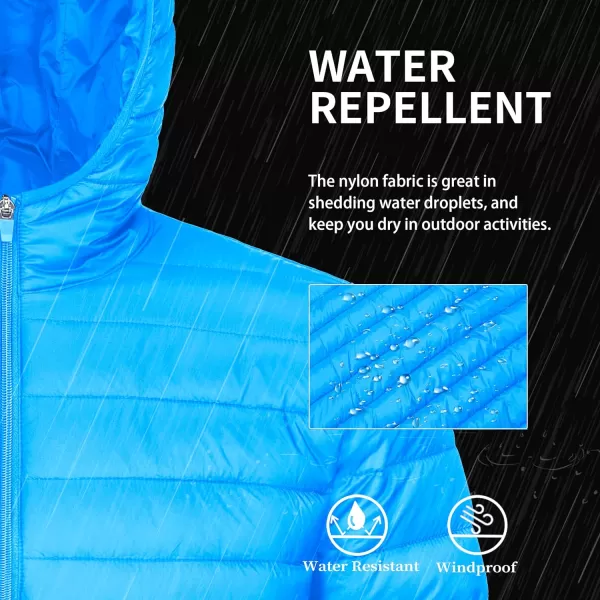 MAGCOMSEN Men's Lightweight Puffer Jacket Hooded Full Zip Water-Resistant Quilted Lined Winter Coats