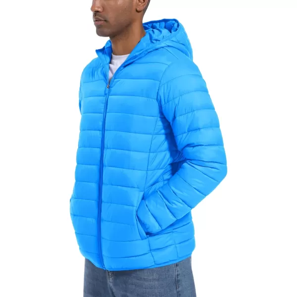 MAGCOMSEN Men's Lightweight Puffer Jacket Hooded Full Zip Water-Resistant Quilted Lined Winter Coats