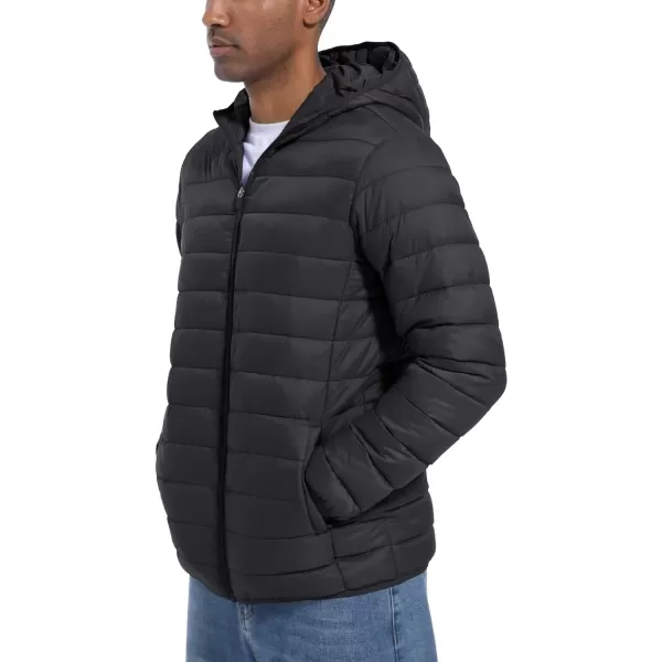 MAGCOMSEN Men's Lightweight Puffer Jacket Hooded Full Zip Water-Resistant Quilted Lined Winter Coats