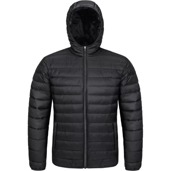 MAGCOMSEN Men's Lightweight Puffer Jacket Hooded Full Zip Water-Resistant Quilted Lined Winter Coats