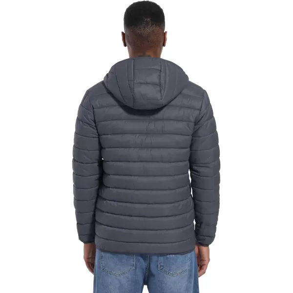 MAGCOMSEN Men's Lightweight Puffer Jacket Hooded Full Zip Water-Resistant Quilted Lined Winter Coats
