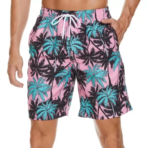 MAGCOMSEN Men's Swim Trunks with Mesh Liner Quick Dry Funny Swimwear Beachwear Swimsuits Board Shorts