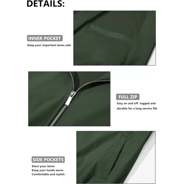 MAGCOMSEN Men‘s Bomber Jacket Lightweight Jacket Full Zip Light Windbreaker Casual Stylish Golf Jackets
