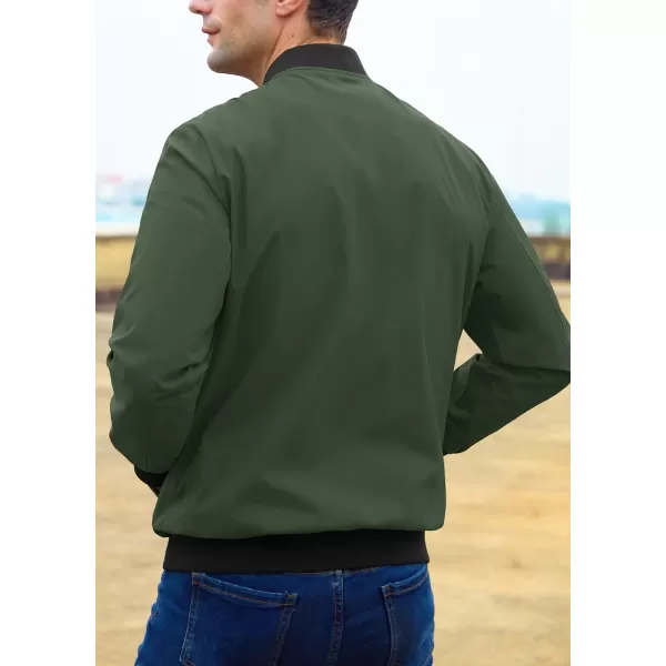 MAGCOMSEN Men‘s Bomber Jacket Lightweight Jacket Full Zip Light Windbreaker Casual Stylish Golf Jackets