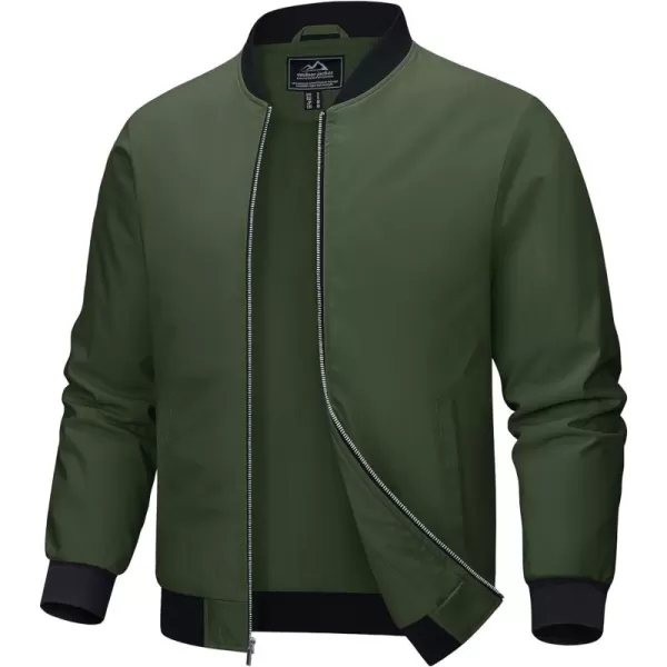 MAGCOMSEN Men‘s Bomber Jacket Lightweight Jacket Full Zip Light Windbreaker Casual Stylish Golf Jackets