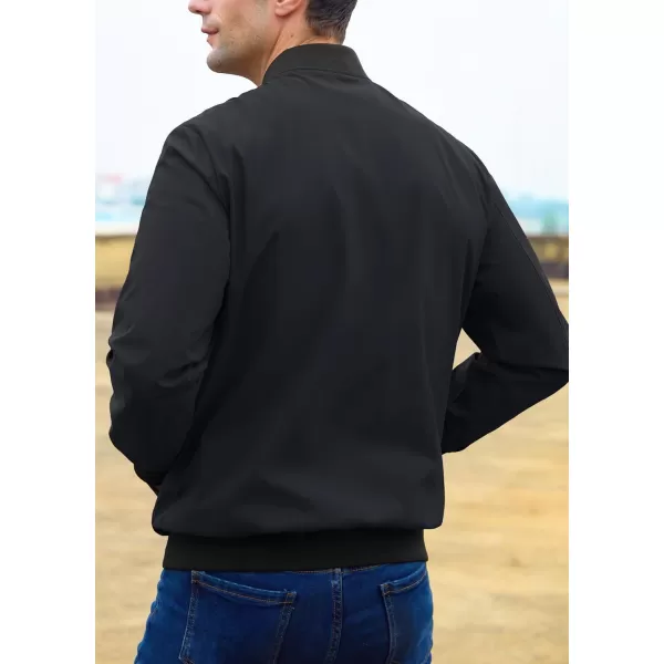 MAGCOMSEN Men‘s Bomber Jacket Lightweight Jacket Full Zip Light Windbreaker Casual Stylish Golf Jackets