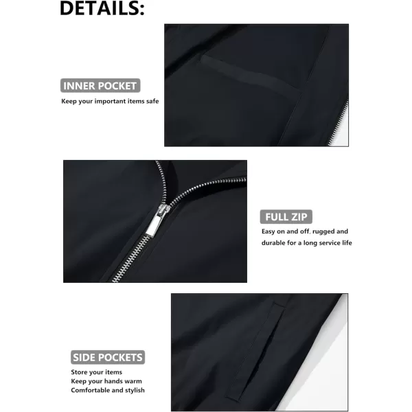 MAGCOMSEN Men‘s Bomber Jacket Lightweight Jacket Full Zip Light Windbreaker Casual Stylish Golf Jackets