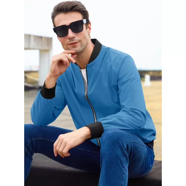 MAGCOMSEN Men‘s Bomber Jacket Lightweight Jacket Full Zip Light Windbreaker Casual Stylish Golf Jackets