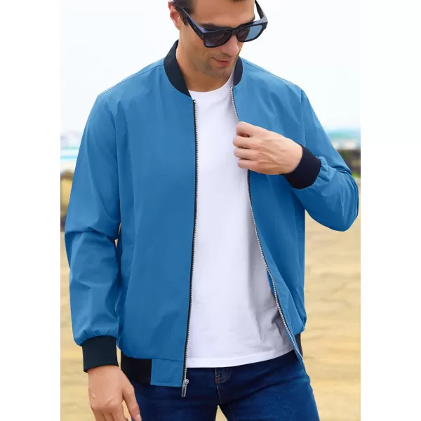 MAGCOMSEN Men‘s Bomber Jacket Lightweight Jacket Full Zip Light Windbreaker Casual Stylish Golf Jackets