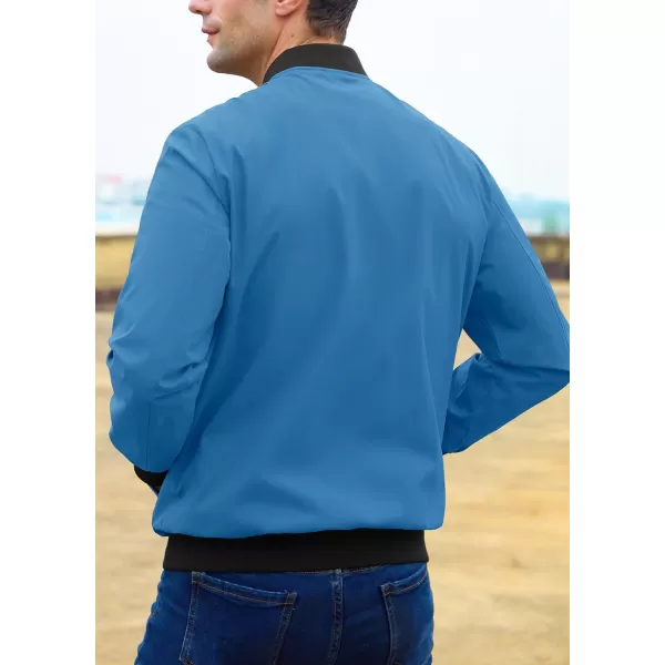 MAGCOMSEN Men‘s Bomber Jacket Lightweight Jacket Full Zip Light Windbreaker Casual Stylish Golf Jackets