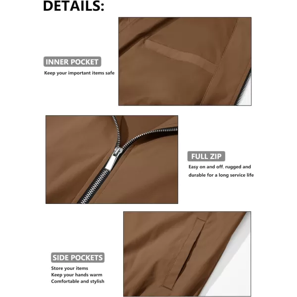 MAGCOMSEN Men‘s Bomber Jacket Lightweight Jacket Full Zip Light Windbreaker Casual Stylish Golf Jackets