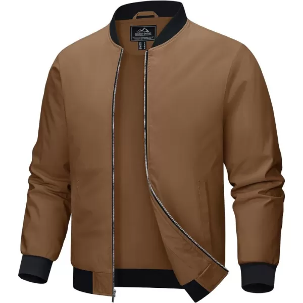 MAGCOMSEN Men‘s Bomber Jacket Lightweight Jacket Full Zip Light Windbreaker Casual Stylish Golf Jackets
