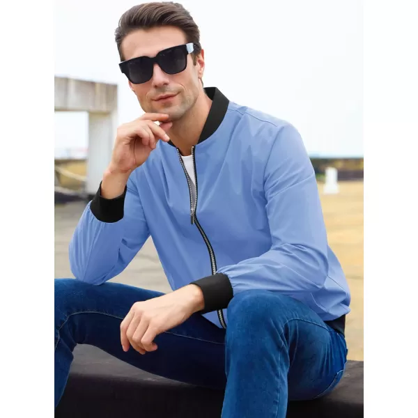 MAGCOMSEN Men‘s Bomber Jacket Lightweight Jacket Full Zip Light Windbreaker Casual Stylish Golf Jackets