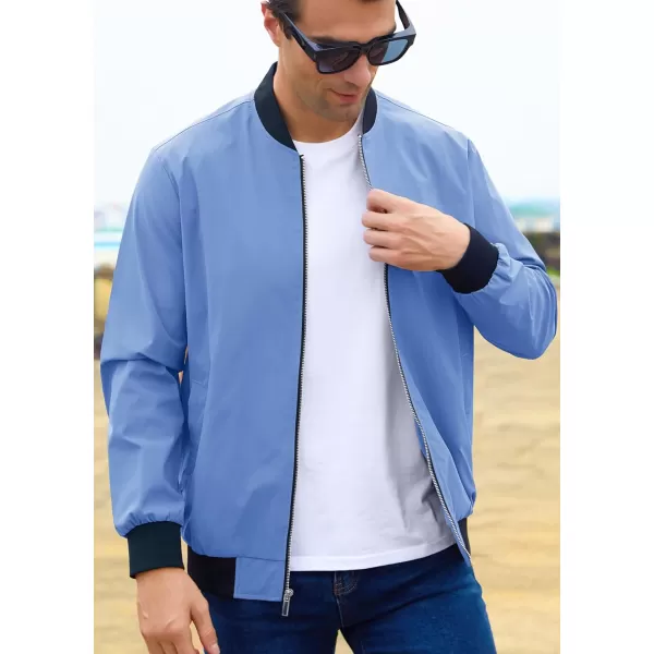 MAGCOMSEN Men‘s Bomber Jacket Lightweight Jacket Full Zip Light Windbreaker Casual Stylish Golf Jackets