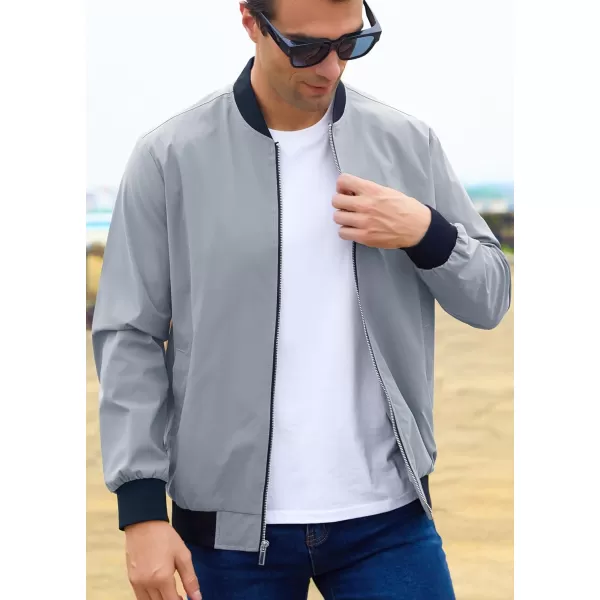 MAGCOMSEN Men‘s Bomber Jacket Lightweight Jacket Full Zip Light Windbreaker Casual Stylish Golf Jackets