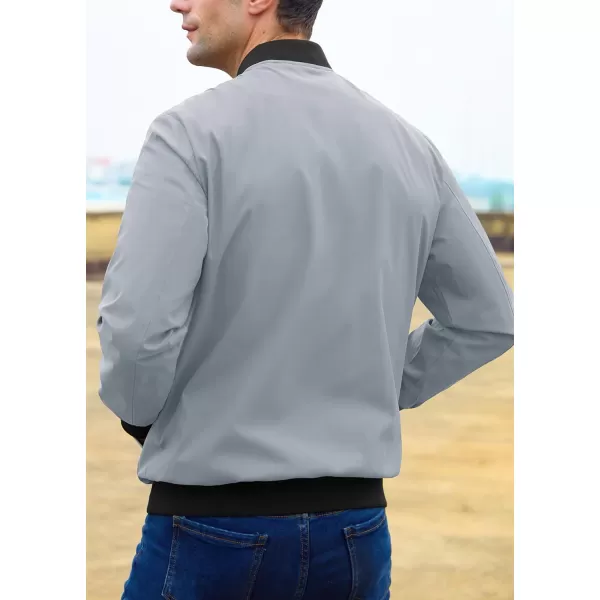 MAGCOMSEN Men‘s Bomber Jacket Lightweight Jacket Full Zip Light Windbreaker Casual Stylish Golf Jackets