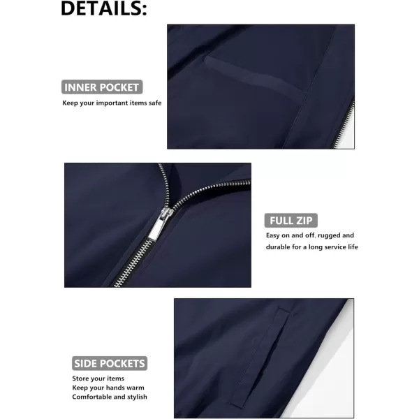 MAGCOMSEN Men‘s Bomber Jacket Lightweight Jacket Full Zip Light Windbreaker Casual Stylish Golf Jackets