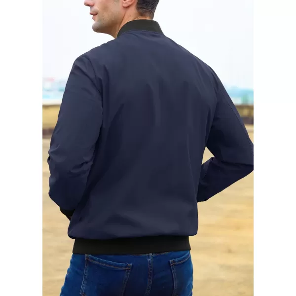 MAGCOMSEN Men‘s Bomber Jacket Lightweight Jacket Full Zip Light Windbreaker Casual Stylish Golf Jackets