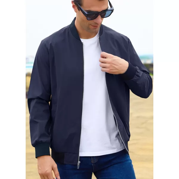 MAGCOMSEN Men‘s Bomber Jacket Lightweight Jacket Full Zip Light Windbreaker Casual Stylish Golf Jackets