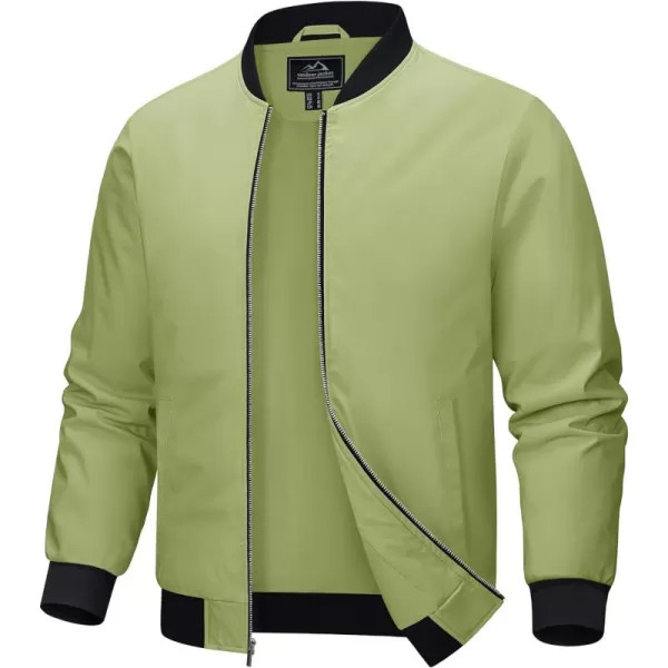 MAGCOMSEN Men‘s Bomber Jacket Lightweight Jacket Full Zip Light Windbreaker Casual Stylish Golf Jackets