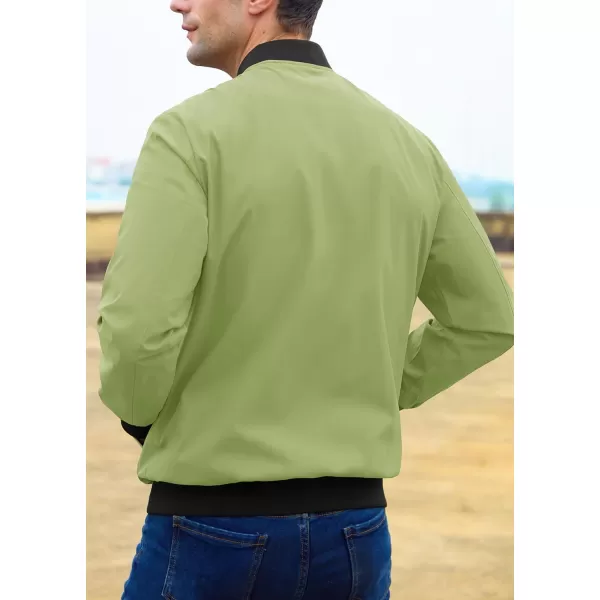 MAGCOMSEN Men‘s Bomber Jacket Lightweight Jacket Full Zip Light Windbreaker Casual Stylish Golf Jackets