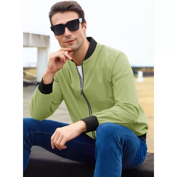 MAGCOMSEN Men‘s Bomber Jacket Lightweight Jacket Full Zip Light Windbreaker Casual Stylish Golf Jackets