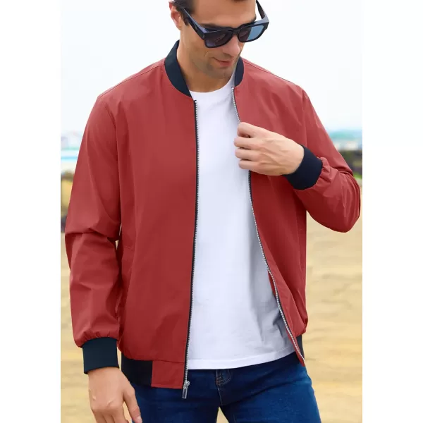 MAGCOMSEN Men‘s Bomber Jacket Lightweight Jacket Full Zip Light Windbreaker Casual Stylish Golf Jackets
