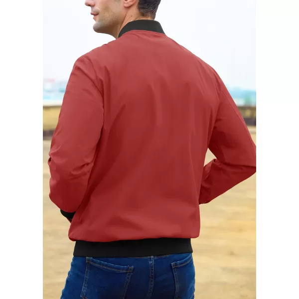 MAGCOMSEN Men‘s Bomber Jacket Lightweight Jacket Full Zip Light Windbreaker Casual Stylish Golf Jackets